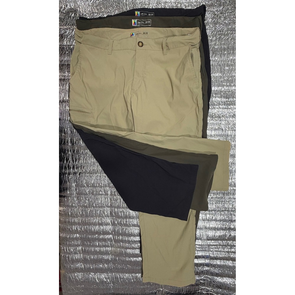 Lot of 3 UB Tech Classic Fit Mens Pants 38x30 Khaki Olive Navy Blue Bundle